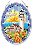 Cape Cod Medium Oval Stained Glass