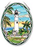 Key West Large Oval Stained Glass