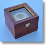 Nautical Compass Rose Clock in Wooden Box