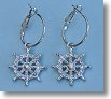 Ship's Wheel Rhinestone Earrings