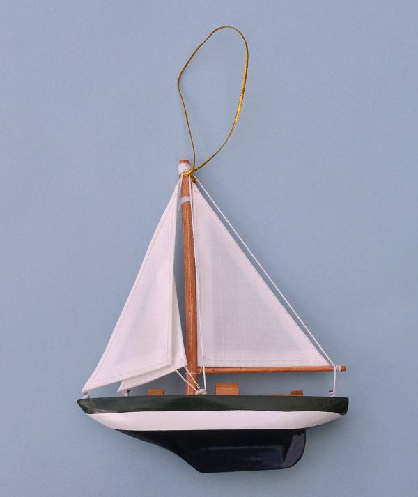 Cutter Sailboat Miniature Ships Model and Ornament