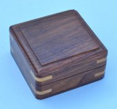 Small Plain Hardwood Storage Case Closed