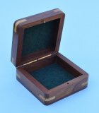 Small Plain Hardwood Storage Case Open