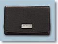 Dalvey Leather and Stainless Steel Business Card Case