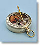 Pocket Sundial Compass with Copper Compass Rose