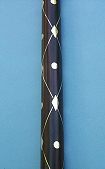 Brass Inlaid Pattern in Dog Walking Stick