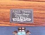 Titanic Brass Plaque on Case
